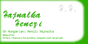 hajnalka henczi business card